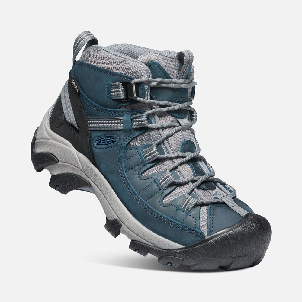 Botas de Seguridad Keen Mexico Azules/Grises - Mujer Targhee Ii Waterproof Mid - KP3085961